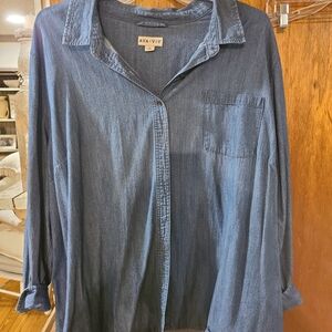 Ava & Viv Denim Blue Casual Shirt